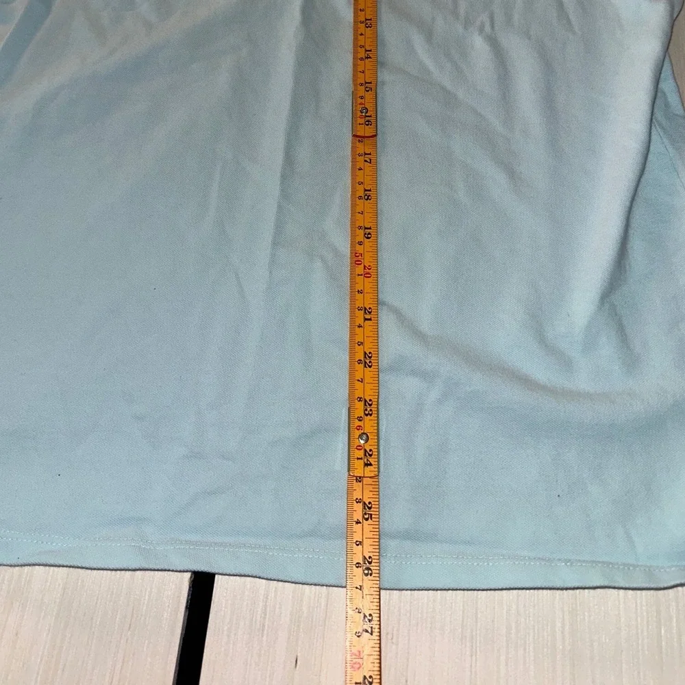 Style & Co Womens XL Light Blue Short Sleeve Pique Polo Shirt Top